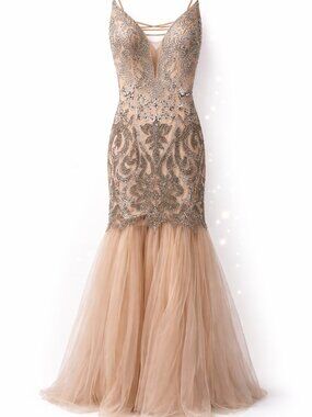 Camille La Vie Beaded Evening Gown – Size 0